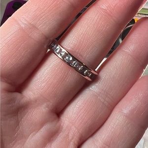 Size 10. Lab created blue topaz on rose gold plating. SRP $116